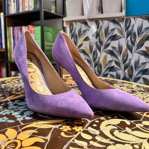 SAM EDELMAN Lilac Suede PUMP STILETTO HEEL SZ: 9